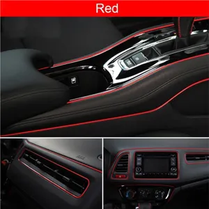 Car interior decorative strip red glue-free embedded trim line for dashboard gap.