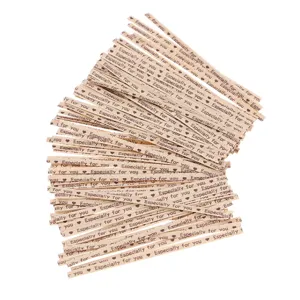Kraft paper twist ties for baking packaging, bread bag sealing ties, gift packaging detail.