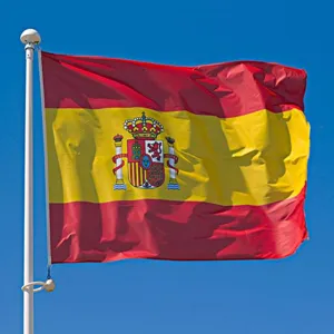 Drapeau National Espagnol Bannière En Polyester Avec Oeillets En Laiton Pour Décoration Intérieure Extérieure Fête Sport