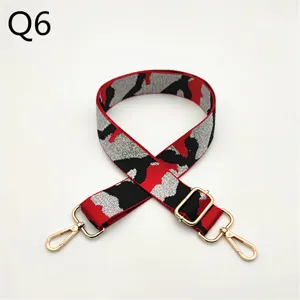 Adjustable camouflage replacement bag strap, stylish color-block long shoulder strap.