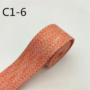 Nastro tessuto arancione e bianco largo 3.8cm nastro jacquard per borsa abbigliamento