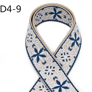 Ethnic jacquard webbing 5cm cotton polyester ribbon for apparel sewing crafts DIY accessories