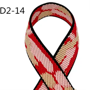 Jacquard webbing strap 5cm wide red pink camo pattern fabric strap for bags garments sewing