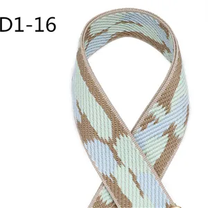 5cm wide jacquard webbing strap, classic camouflage pattern bag belt apparel accessory.