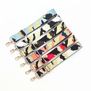 Ethnic Style Jacquard Camouflage Bag Strap Replacement Adjustable Long Shoulder Strap For Women Handbag