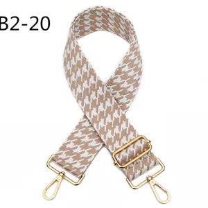 Fashionable adjustable houndstooth jacquard replacement strap for crossbody bags.