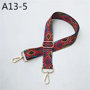 Sangle de sac de remplacement tissée colorée de style ethnique avec boucles et crochets.