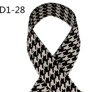 Υφαντός ιμάντας jacquard pied-de-poule 5cm για τσάντες και αξεσουάρ ρουχισμού μόδας