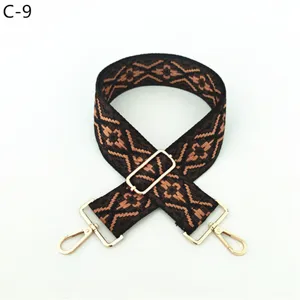 Ethnic style bag strap jacquard replacement strap adjustable crossbody shoulder strap accessory