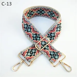 Ethnic style replacement bag strap adjustable jacquard shoulder strap for women bags
