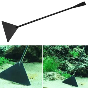 Aquarium sand flattening shovel stainless steel fish tank landscaping tool algae scraper