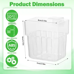 Transparent acrylic fish tank hanging plant basket, wall-mounted aquatic cultivation cup.