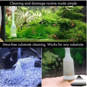 Einfacher Aquarium Kiesreiniger und Wasserwechsler Siphon Pumpe fuer saubere Fischbecken.
