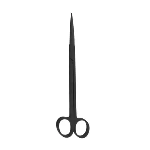 Black aquarium plant scissors stainless steel aquascaping tool for fish tank maintenance
