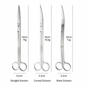 Stainless steel aquarium aquascaping scissors straight curved wave tool 25cm fish tank plant.