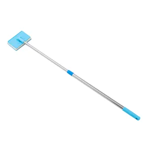 Long-handled aquarium cleaning brush with soft sponge pad and durable metal rod for glass.