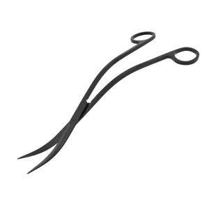 Black stainless steel curved aquarium aquascaping scissors for fish tank plant trimming