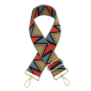 Correa de repuesto tejida colorida ajustable ancha para bolso de hombro de mujer elegante
