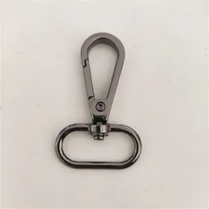 Mosquetón giratorio de aleación de zinc gancho para bolsos y equipaje herraje de metal 1 pulgada
