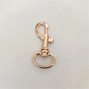 Roségoudkleurige draaibare karabijnhaak tas hardware metalen snap sluiting accessoire