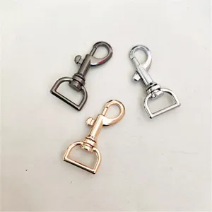 Zinc Alloy Swivel Dog Clip Snap Hook D Ring Metal Bag Hardware Accessories For Handbags Keychains