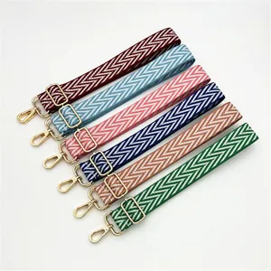 Ethnic Style Jacquard Replacement Bag Strap Adjustable Crossbody Shoulder Strap Woven Purse Strap Handbag Accessories
