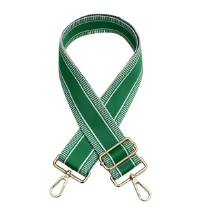 Correa de repuesto ancha y ajustable para bolso de hombro accesorio versátil verde.