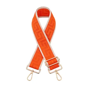 Courroie de sac orange tissée réglable bandoulière de rechange pour sacs à main de femme