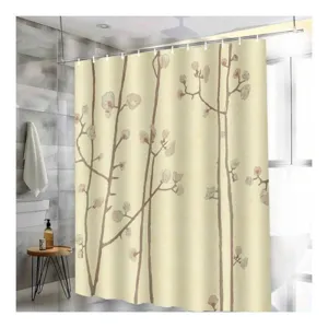 Rideau de douche imperméable et résistant à la moisissure pour décoration de salle de bain.