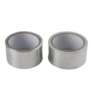 Silver aluminum foil tape rolls, double pack waterproof high temperature adhesive tape main view.