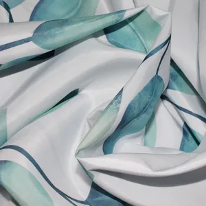 Waterproof Thickened Polyester Shower Curtain Fresh Botanical Print Bathroom Curtain Machine Washable Fabric Curtain