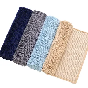 Weiche Chenille Badematte saugfähiger rutschfester Teppich für Badezimmer Heimtextilien