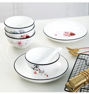Set ciotole in ceramica casa 4.5 pollici ciotola di riso stoviglie combinazione dettaglio