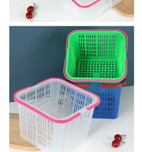 Panier de rangement en plastique pour fruits et légumes, panier de cueillette portable.