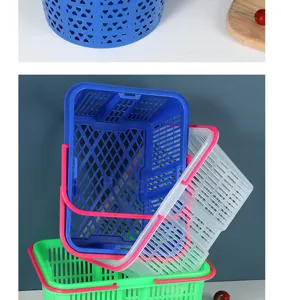 Panier de fruits en plastique boîte de rangement panier de légumes creux portable pour cuisine.
