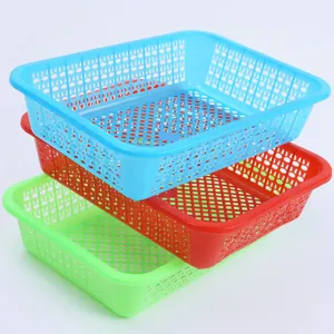 Panier de rangement en plastique rectangulaire creux pour cuisine panier de legumes