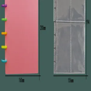 Mushroom hole loose-leaf collection book card binder photo album storage transparent refill page