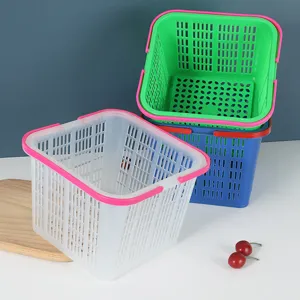 Panier a fruits en plastique panier de cueillette portable avec poignee pour cuisine