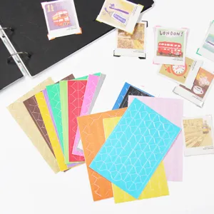 DIY Album Fotografico Adesivi per Angoli Adesivi per Montaggio Immagini Scrapbook Forniture per Artigianato Carta Multicolore