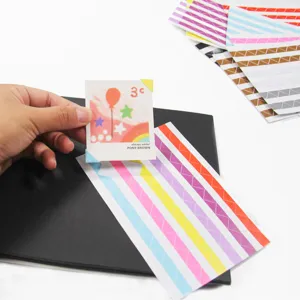 Adesivi per angoli foto DIY scrapbooking fogli adesivi a strisce colorate montaggio foto cornici