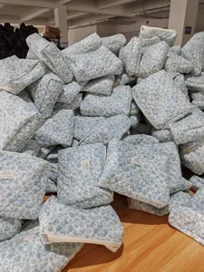 Carina borsa cosmetica trapuntata floreale grande capacità organizzatore trucco portatile