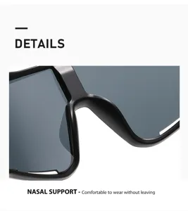 Detailed view of cycling sunglasses nasal support, comfortable fit for outdoor sports.