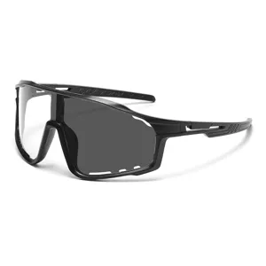 Black sports cycling sunglasses windproof uv protection outdoor glasses for men and women