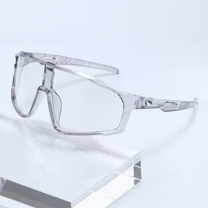 Clear frame sports cycling sunglasses windproof outdoor wind shield UV protection eyewear
