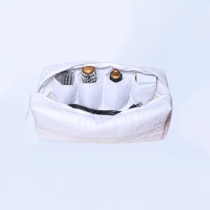 Padded large capacity storage bag for hair styling tools, portable partitioned zipper bag