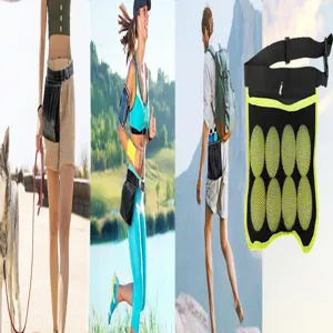 Tennis ball waist bag mesh training storage pouch for outdoor running sports utility gear.