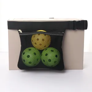 Pickleball waist bag with mesh pocket and adjustable strap for sports training convenience