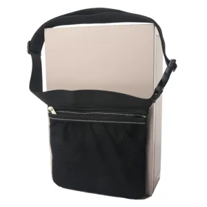 Portable mesh sports waist bag for tennis pickleball balls storage adjustable strap black