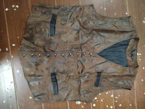 Mens vintage distressed PU leather vest V-neck single-breasted waistcoat outerwear tops
