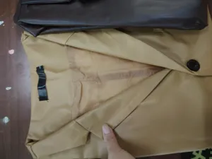 Gilet da uomo in ecopelle casual con scollo a V giacca leggera da abito maschile moda